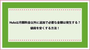Hulu 月額料金以外